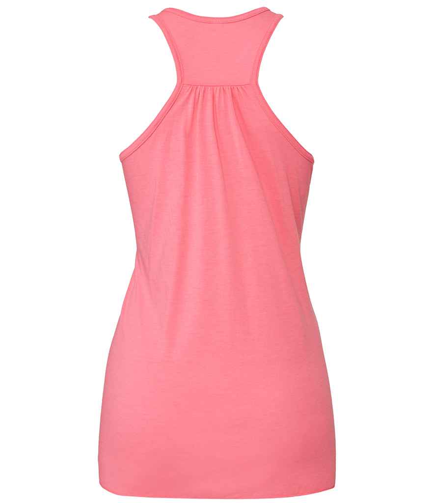 Bella Ladies Flowy Racer Back Tank Top | Neon Pink