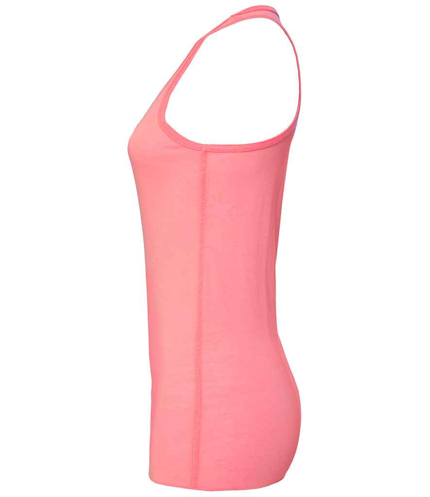 Bella Ladies Flowy Racer Back Tank Top | Neon Pink
