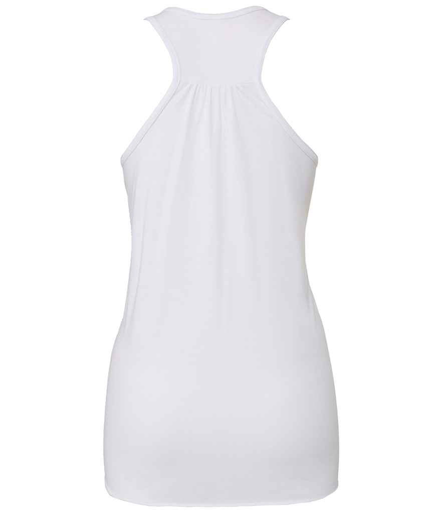 Bella Ladies Flowy Racer Back Tank Top | White
