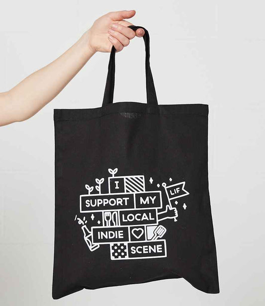 Brand Lab Cotton Short Handle Shopper | Black