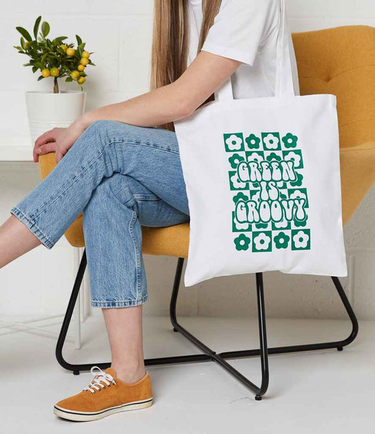 Brand Lab Organic Cotton Long Handle Shopper | White