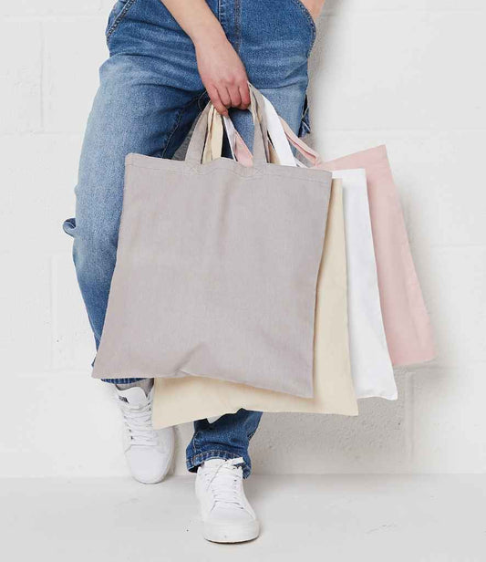 Brand Lab Organic Cotton Short Handle Shopper | Silver