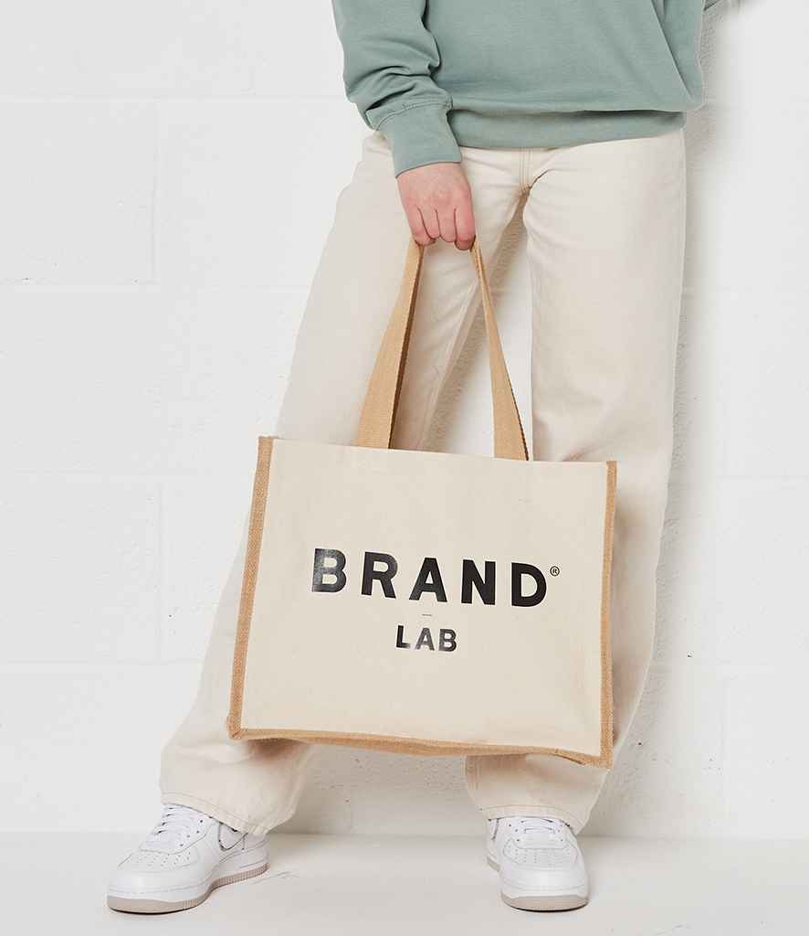 Brand Lab Jute and Canvas Shopper | Natural/Natural