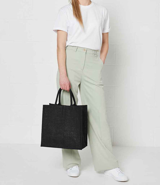 Brand Lab Natural Jute Tote | Black
