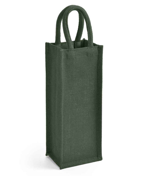 Brand Lab Jute Bottle Bag | Forest Green