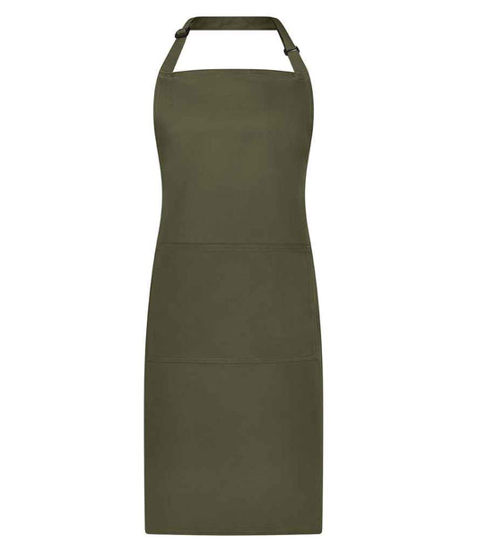 Brand Lab Adjustable Bib Pocket Apron | Olive Green