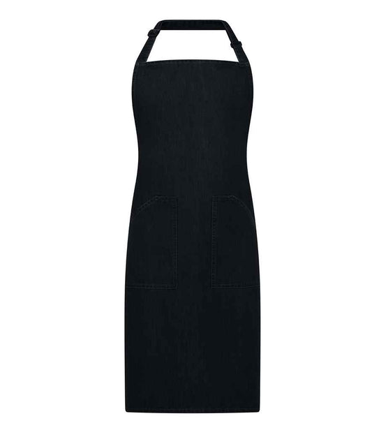 Brand Lab Denim Adjustable Bib Pocket Apron | Black Denim