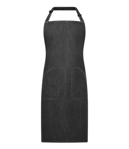 Brand Lab Denim Adjustable Bib Pocket Apron | Grey Denim