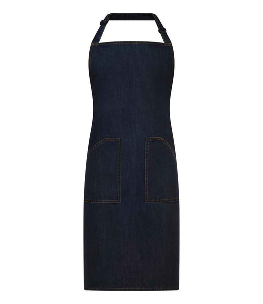 Brand Lab Denim Adjustable Bib Pocket Apron | Indigo Denim